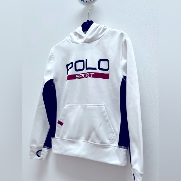 Ralph Lauren Polo Sport Hoodie White Size S - Picture 8 of 9
